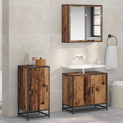 vidaXL Lemn Cabinet de baie L35xA35.5xÎ76cm Negru