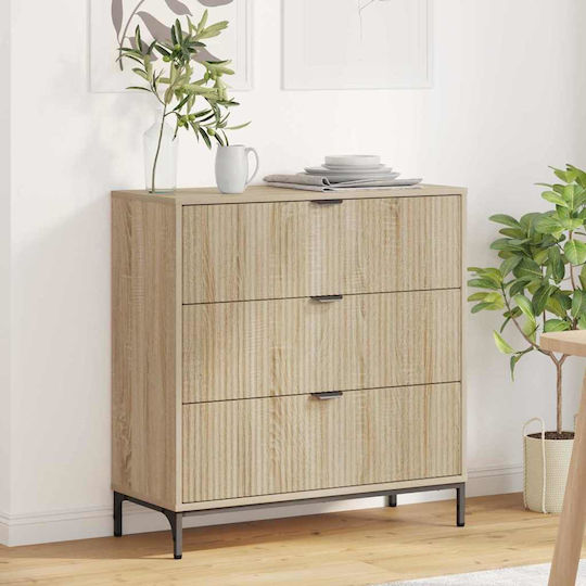 Συρταριέρα Креватокамарас Дървена с 3 чекмеджета Sonoma Oak 79.5x33x82бр
