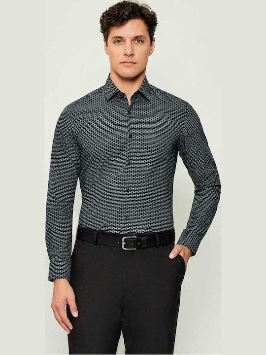Kenno Long-sleeved Cotton Shirt Black