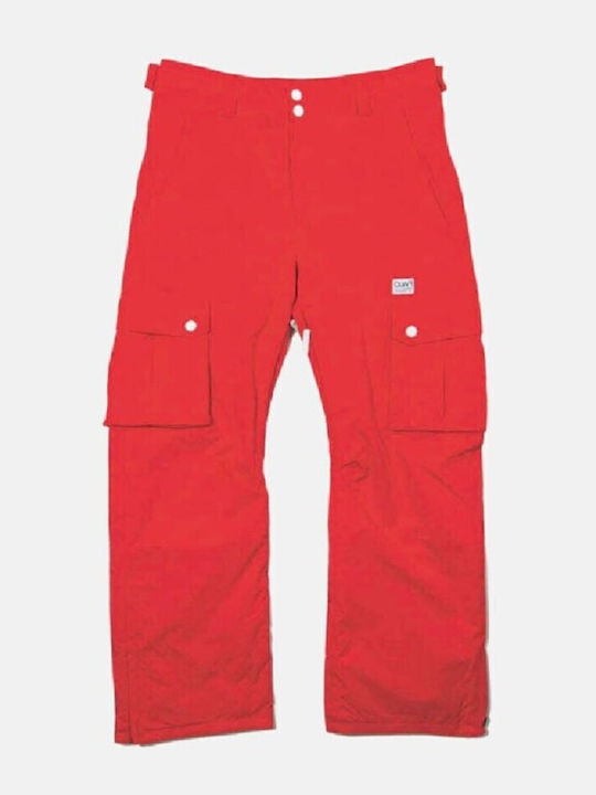 Colour Men's Trousers for Ski & Snowboard Red