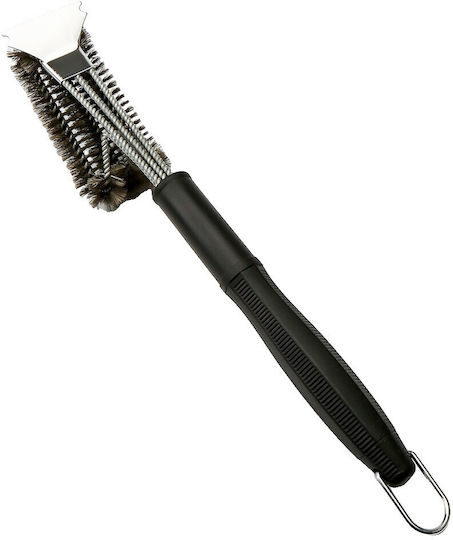 Четка За Почистване На Барбекю Grill Wire Brush Flippy 45 См Дръжка От Неръждаема Стомана 45x7x10 Черна