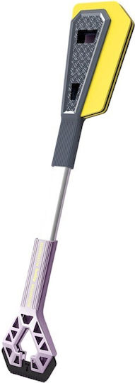 Răzuitoare de Zăpadă Auto cu Două Capete Flippy Universal pentru Îndepărtarea Zăpezii de pe Mașină Mâner Lung Ergonomic Detasabil pentru Geamuri și Caroserie Ușor de Folosit 67x12,5 cm Mov