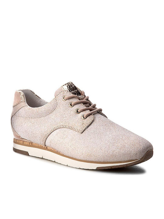Leder Damen Oxfords in Rosa Farbe