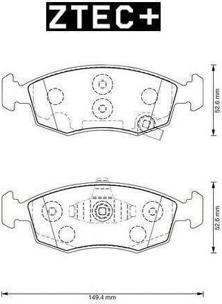 Ztec+ Bremsscheiben Fiat Panda Alle 12 E Bp253230