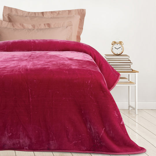 Das Home Decke Samt Pink 160x220cm
