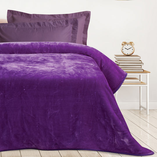 Das Home Blanket Velvet Purple 160x220cm