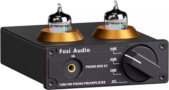 Fosi Audio BOX X2 Tube MM Phono Preamp Black