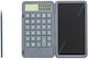 Calculator Reîncărcabil Portabil cu Placă de Scris Flippy Calculator Portabil Ecran LCD Afișaj 12 Cifre Ecran 15 Cm Culoare Gri