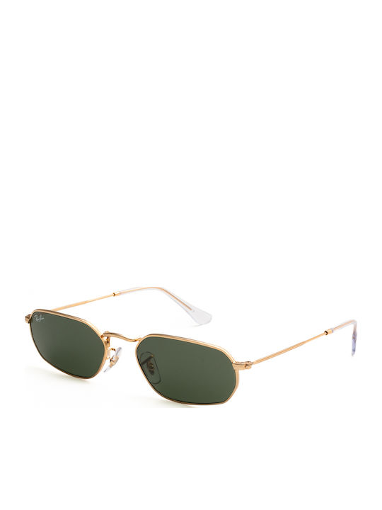 Ray Ban Unisex Γυαλιά Ηλίου με Χρυσό Μεταλλικό Σκελετό και Πράσινο Φακό RB3947 001/31