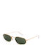 Ray Ban Unisex Γυαλιά Ηλίου με Χρυσό Μεταλλικό Σκελετό και Πράσινο Φακό RB3947 001/31