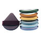 Set 7 Flippy Dreieckige Make-up Schwämme Wiederverwendbare Nass Trocken Verwendung 5,5 X 5,5 X 1,3 Cm Pulver Schwamm Mehrfarbig
