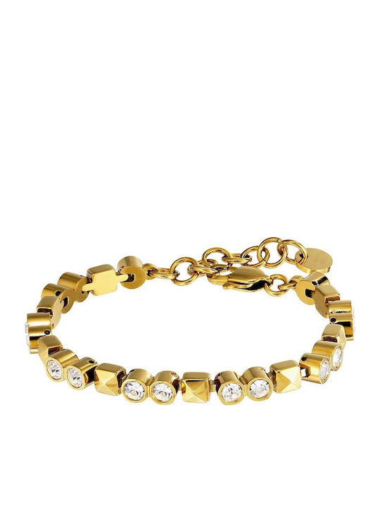 Dyrberg/Kern Women's Steel Gold Plated Bracelet 17cm