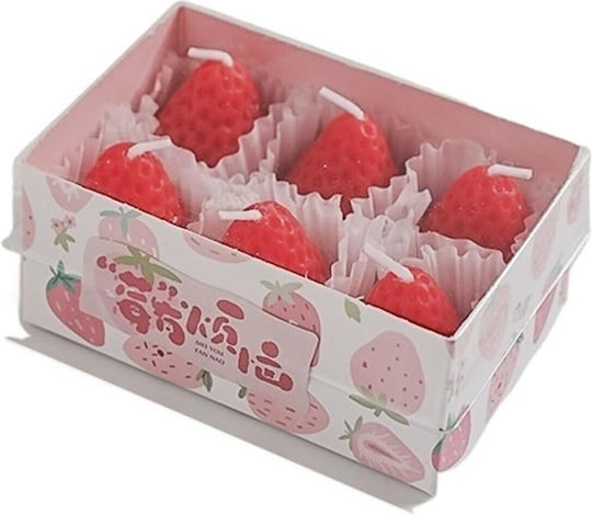 Aromatische Soja Kerzen Rot 6 Stück