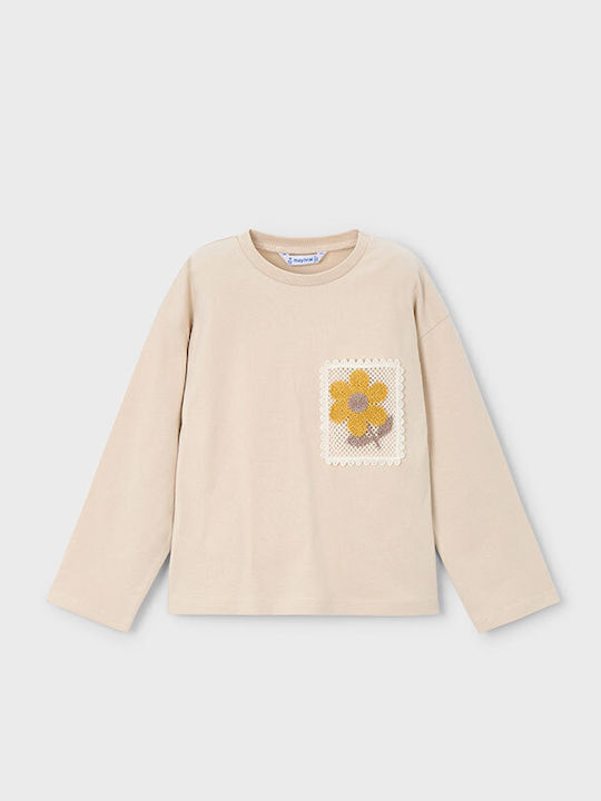 Mayoral Kids' Shirt Long Sleeve Beige