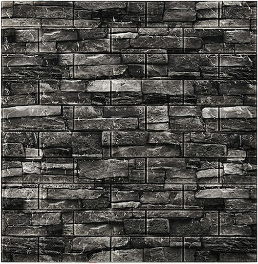 Panouri Decorative 3D Pentru Perete Spumă Autoadeziv Gri 70x77cm 10 Bucăți