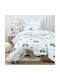 Borea Sheet Set Single Cotton White 160x240cm 2pcs