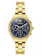 Breeze Damenuhr 36mm Chronograph Batterie mit Gold Rostfreier Stahlarmband