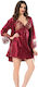 Sexy Babydoll Moongirl Sophie Satin Bordeaux