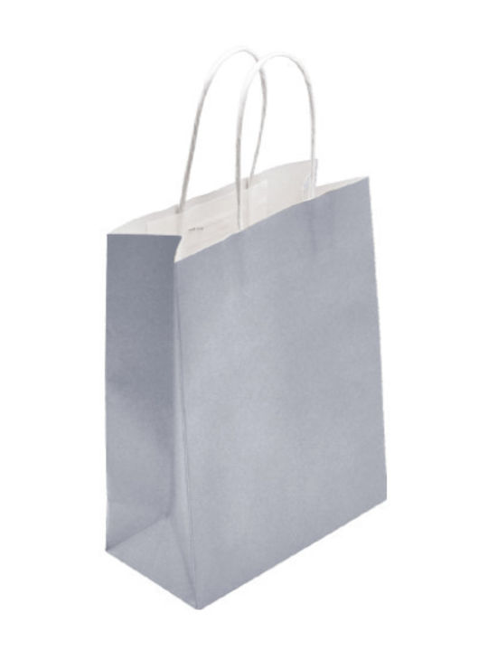 Metron Papier Tasche für Geschenke Silber 16x8x...