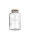 Estia Allure Vase General Use with Lid Glass Transparent 3500ml