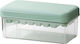Ice Tray Cube Plastic with Lid Green