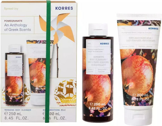Korres An Anthology of Greek Scents Pomegranate Σετ Περιποίησης για Ενυδάτωση & Καθαρισμό Σώματος 2τμχ