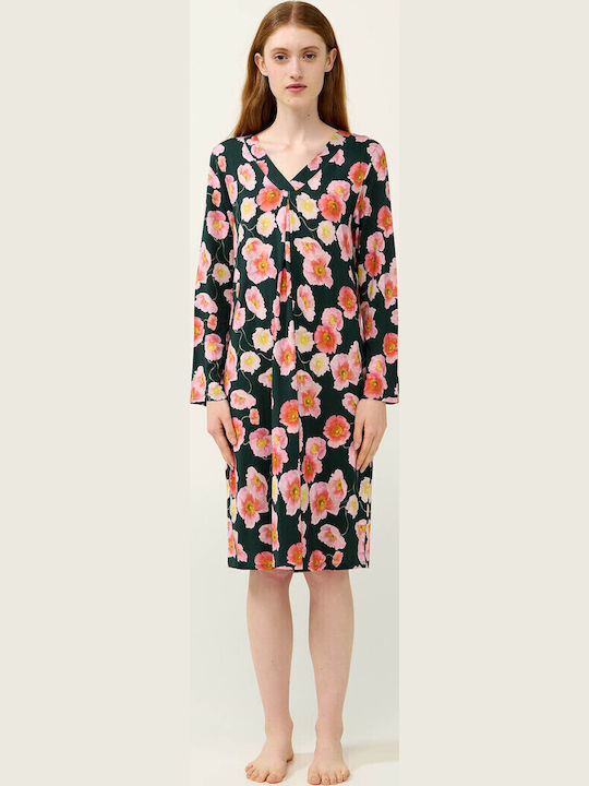 Vamp Winter Women's Nightdress Green Timber