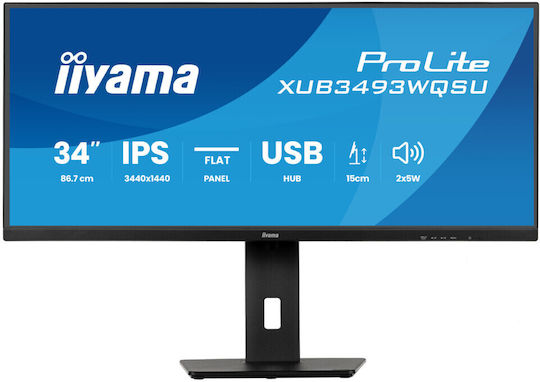 Iiyama XUB3493WQSU-B6 Ultrawide IPS Monitor 34" 3440x1400