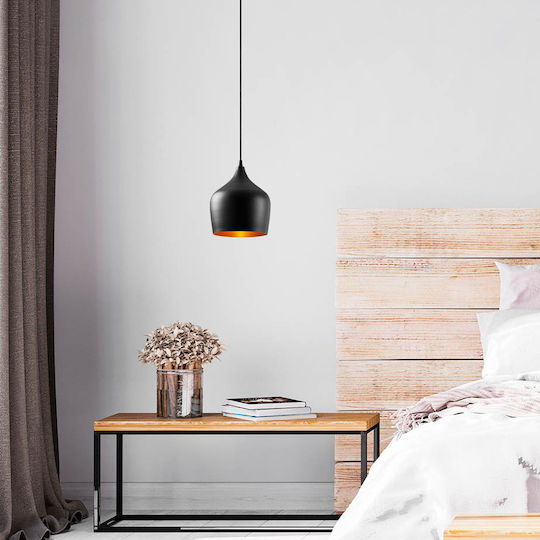 Adjustable Pendant Light Black with Socket E27