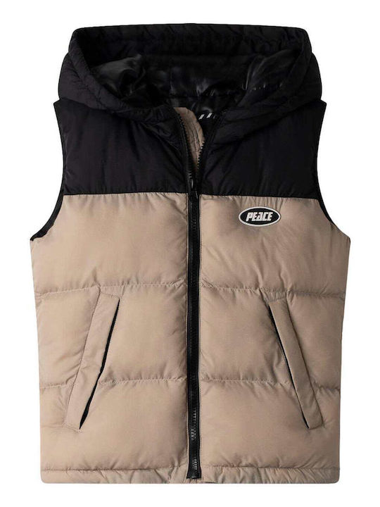 Hashtag Kids Quilted Jacket Black Brown