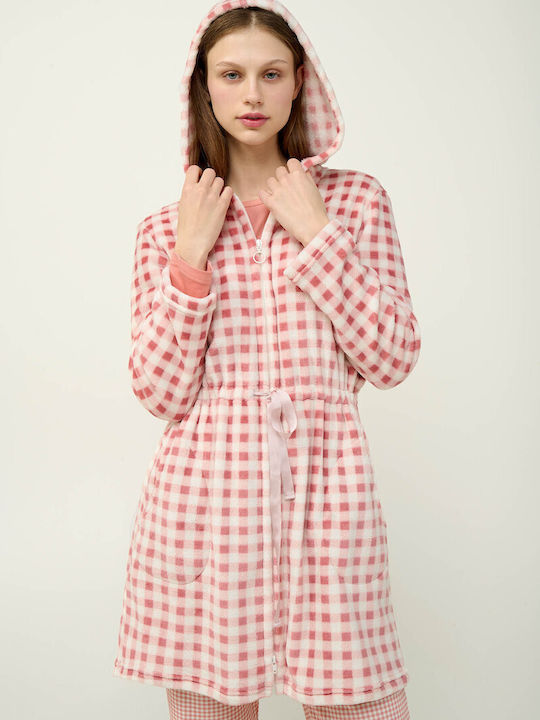 Vamp Winter Damen Robe Pink Tan