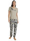 Set Pijamale pentru Femei Beige