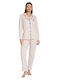 Pijadore Set Pijamale pentru Femei Beige