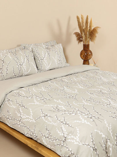 Sunshine Duvet Cover Cotton Double 200x250 Cotton Feelings 2054 2054 Grey