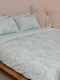 Sunshine Duvet Cover Set Cotton Single with Pillowcase 170x250 Cotton Feelings 2054 Aqua