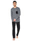 Arnetta Men's Winter Pajamas Set Black