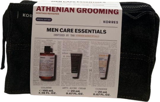 Korres Athenian Grooming Men Care Essentials Σετ Περιποίησης για Καθαρισμό Προσώπου 4τμχ