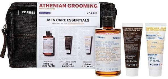 Korres Athenian Grooming Men Care Essentials Комплект за грижа за кожата за Почистване на лицето 4бр