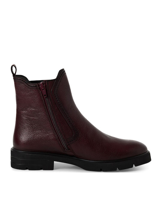Tamaris Leather Women's Ankle Boots Burgundy