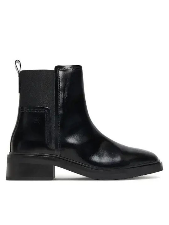Leather Women's Ankle Boots Black