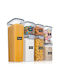 Set 7buc Cutii Cereale cu capac Plastic Transparent 1100ml