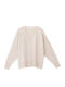 Damen Pullover Wolle mit V-Ausschnitt Beige