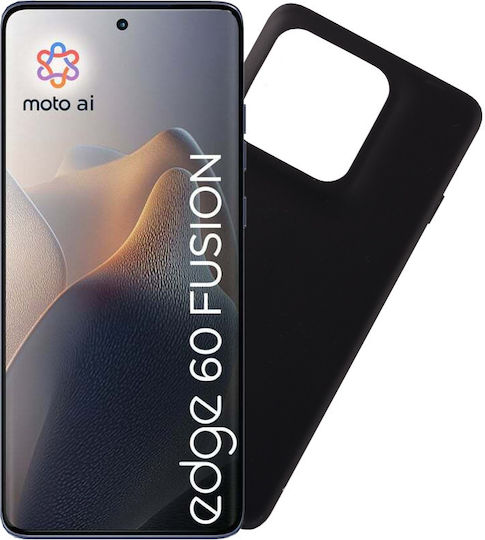 Volte-Tel Rückseitenhülle aus Silikon Schwarz für Motorola Edge 60 Fusion
