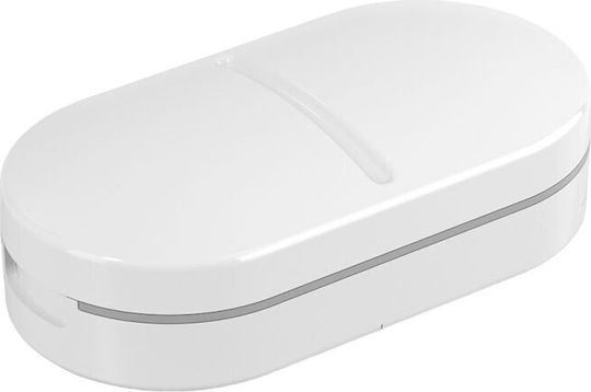 Organizator Medicamente Flippy Dispozitiv De Tăiere Și Zdrobire Pastile Ideal Pentru Călătorii Portabil Perie Curățare Compartiment Depozitare 8.5x4.5x2.5 Cm Alb