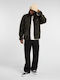 Canvas Carpenter Trousers in Regular Fit Black