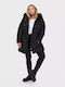 Women's Parka Jacket for Winter with Hood Black
