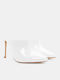 Leder Damenstiefel Weiß