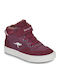 Kids Sneakers High with Hoop & Loop Closure Red