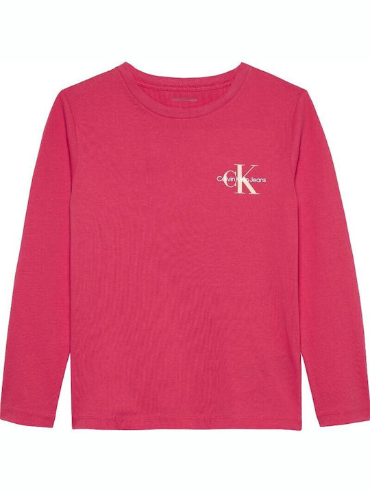 Calvin Klein Παιδική Μπλούζα Μακρυμάνικη Κοραλί