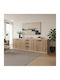 Bufet Doha din Lemn cu Sertare Sonoma Απόχρωση 210x45x80.5cm
